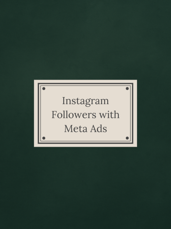 Instagram Followers with Meta Ads