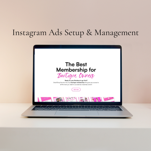 Instagram Ads Setup & Management — 1 Month (Boutique Owner Training)