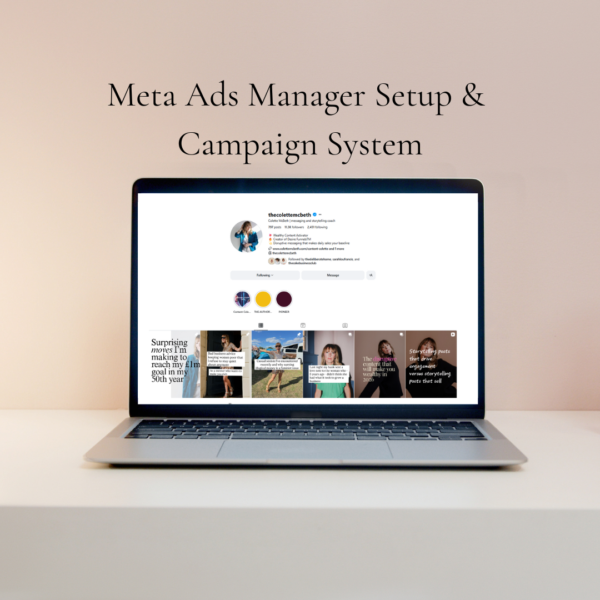 Meta Ads Management for Colette McBeth Month 1 Strategic Reset