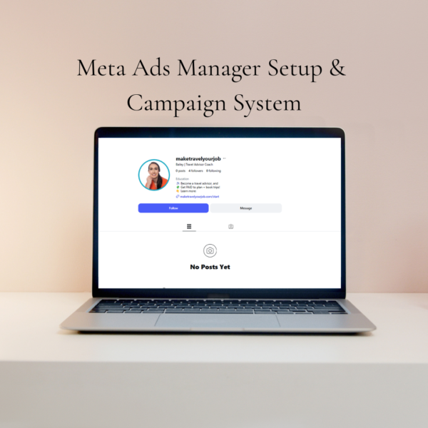 Meta Ads Management (Month 1) | Make Travel Your Job