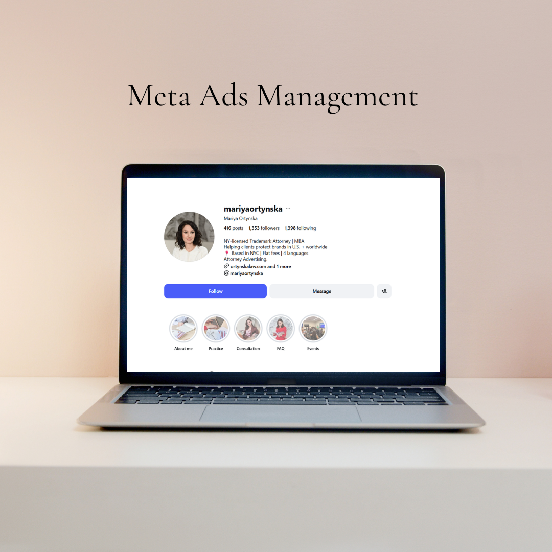 Monthly Meta Ads Management | Mariya Ortynska
