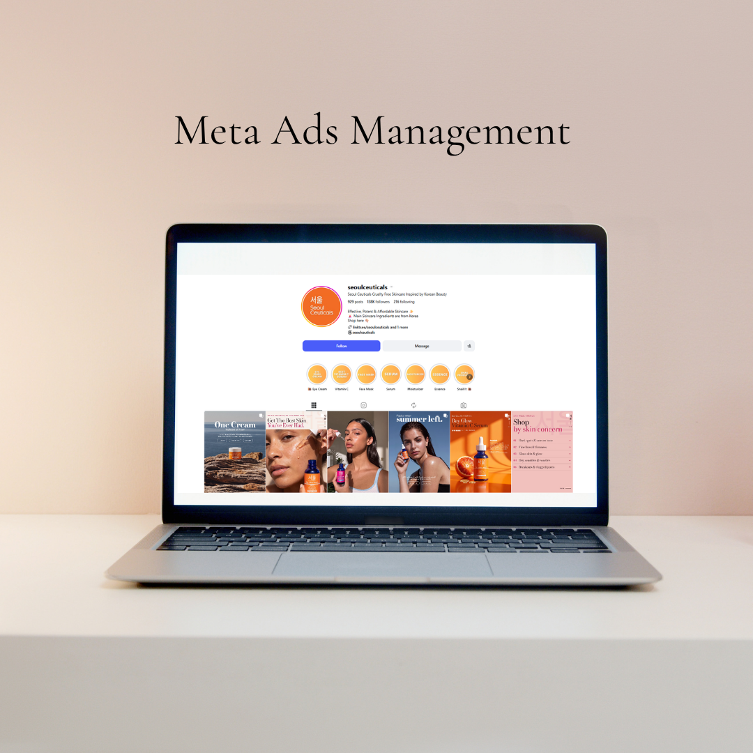Monthly Meta Ads Management for Seoul Ceuticals